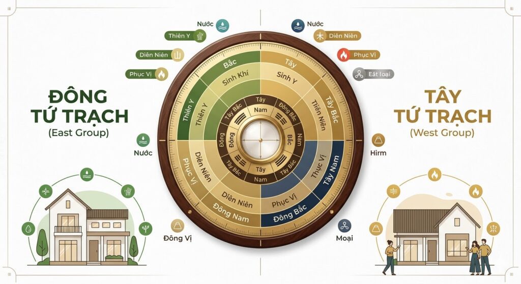 Cách Xem Hướng Tây Tứ Trạch - Đông Tứ Trạch Nhà Ở Gò Vấp
